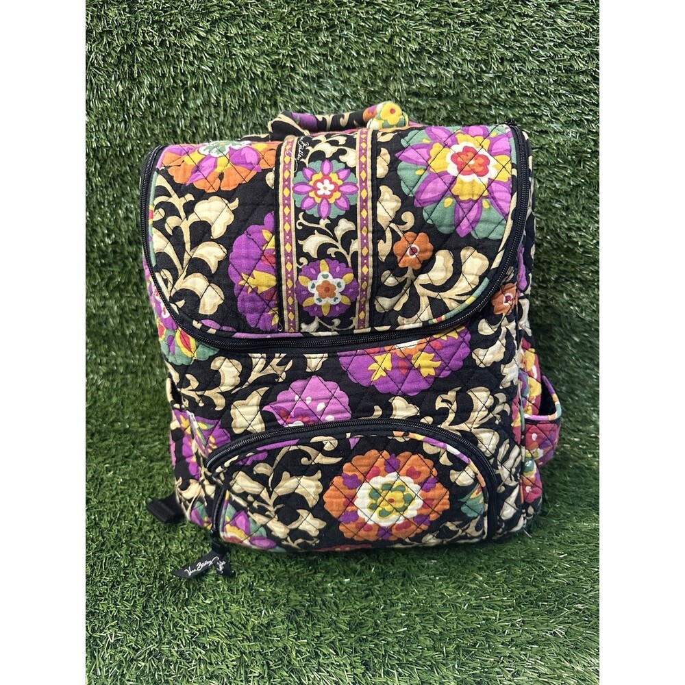 Vera Bradley Backpack RETIRED Suzani Multicolored Floral pattern Grannycore